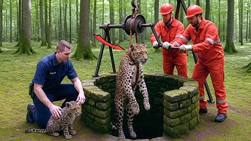 A man pulled a leopard