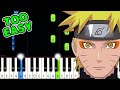 Silhouette - Naruto Shippuden OP16 - EASY Piano Tutorial [animelovemen]