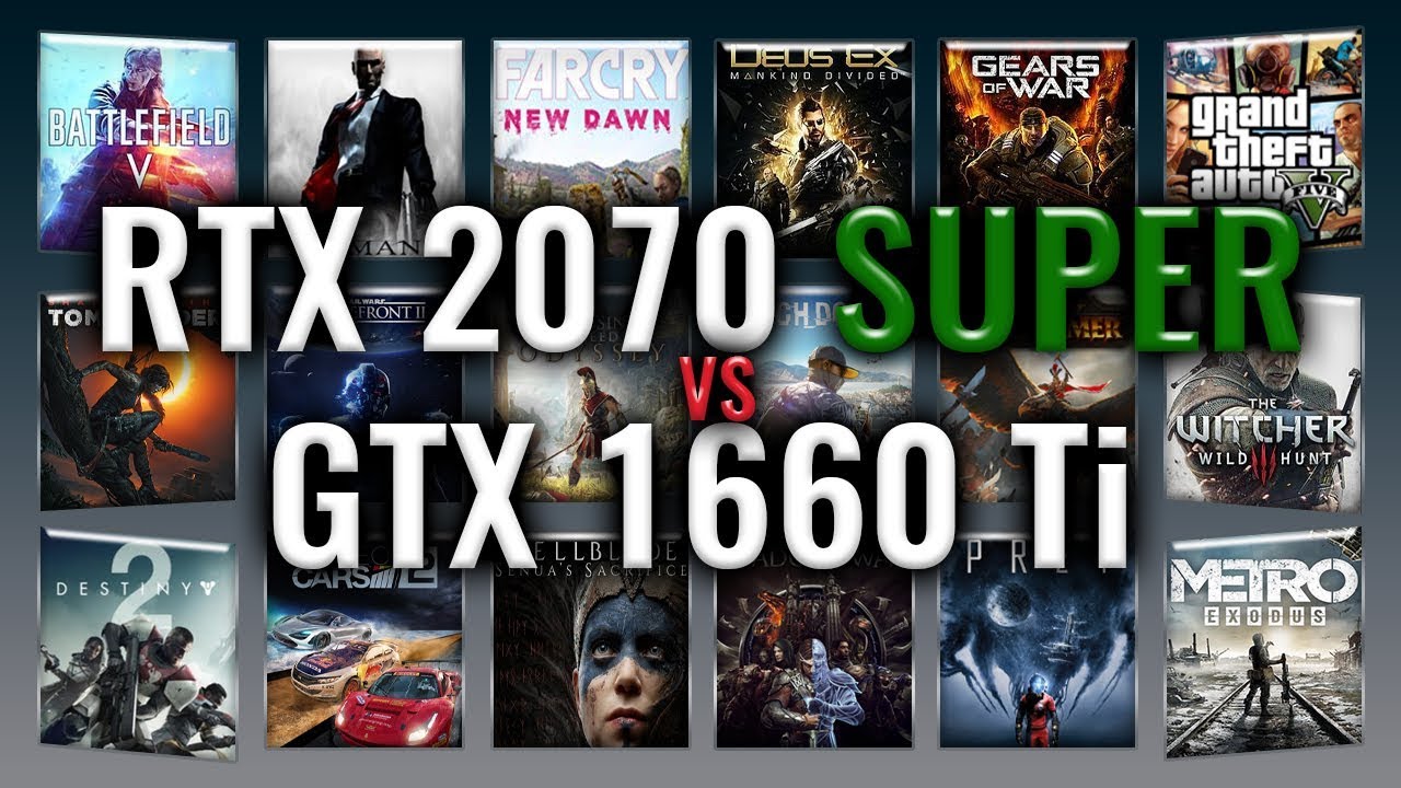 Problemer væg mammal RTX 2070 SUPER vs GTX 1660 Ti Benchmarks | Gaming Tests Review & Comparison  | 59 tests - YouTube
