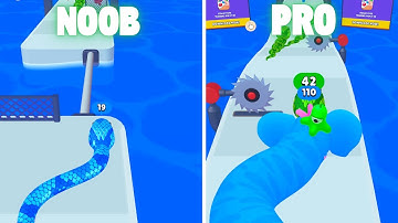 Noob 🆚 Pro Snake Run Race 3d 🐍🐍🐍 Walkthrough Satisfying Asmr Gameplay GH3462