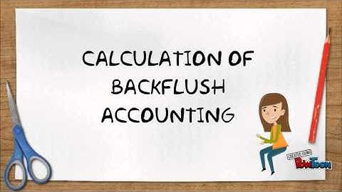 JIT AND BACKFLUSH ACCOUNTING