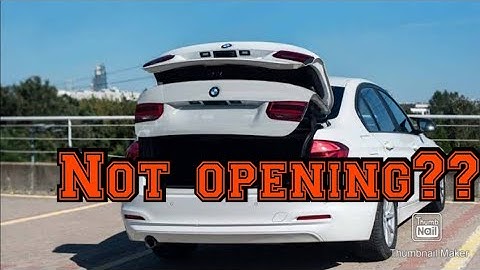 BMW f30 boot/Trunk not opening solution.