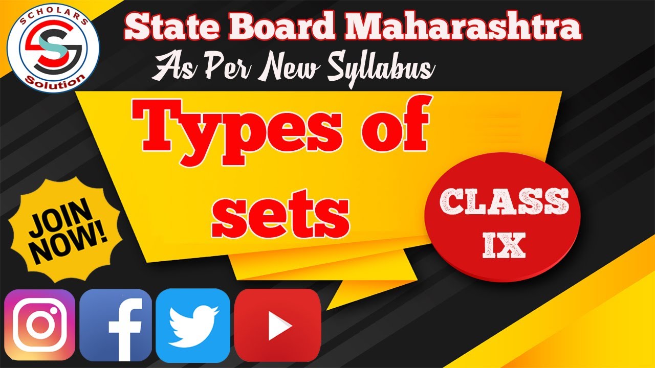 TYPES OF SETS CLASS 9th YouTube