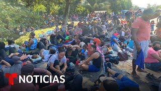 La caravana migrante que se dirige a EE.UU. cumple el tercer día de travesía por México