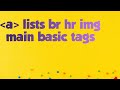 Basic tags of HTML