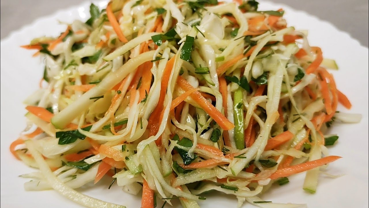 Салат из капусты и моркови с уксусом как в столовой. Рецепт свежего капустного салата