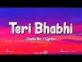 Teri bhabhi lyrics  coolie no 1  varun dhawan sara ali khan neha kakkar dev negi