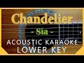 Chandelier- Sia [Acoustic Karaoke | Lower Key]