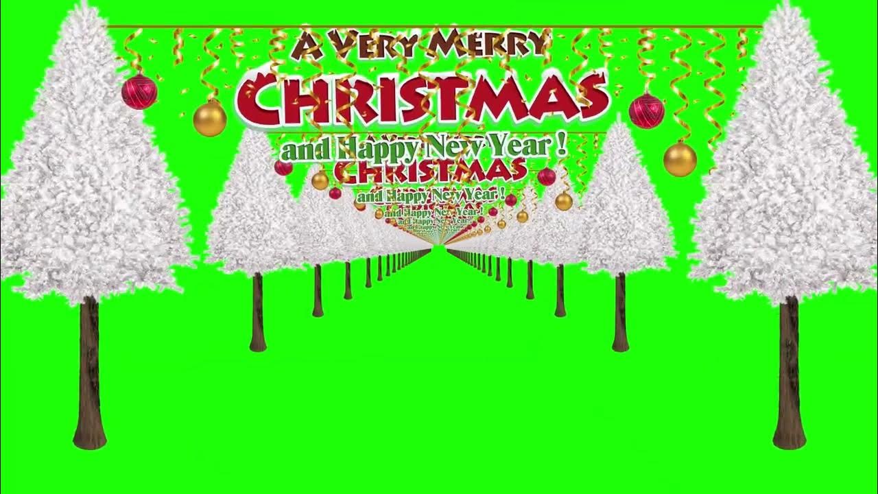 a Merry Christmas & Happy New Year 2024 Tunnel background Green Screen