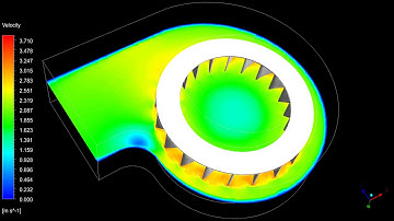 Fluid simulation of Centrifugal Blower using Sliding mesh method in ANSYS fluent