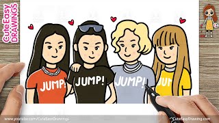 how to draw blackpink jump
