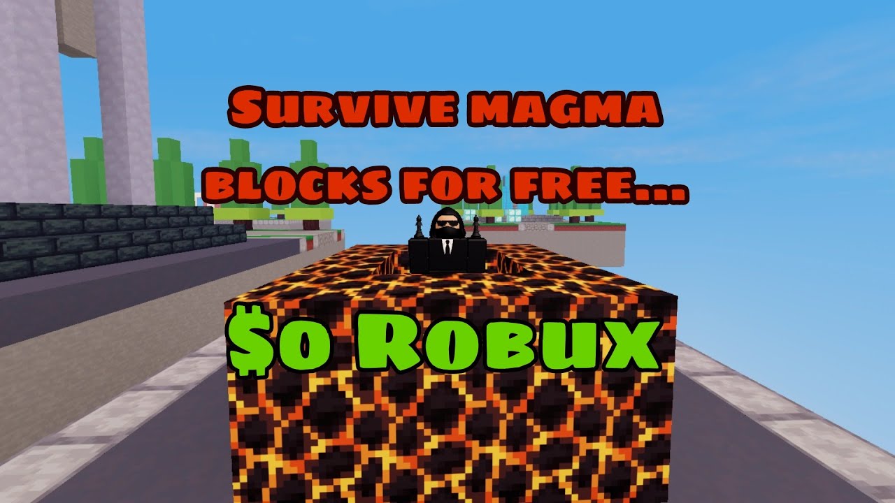 How To Survive Magma Blocks For FREE In Roblox Bedwars! YouTube