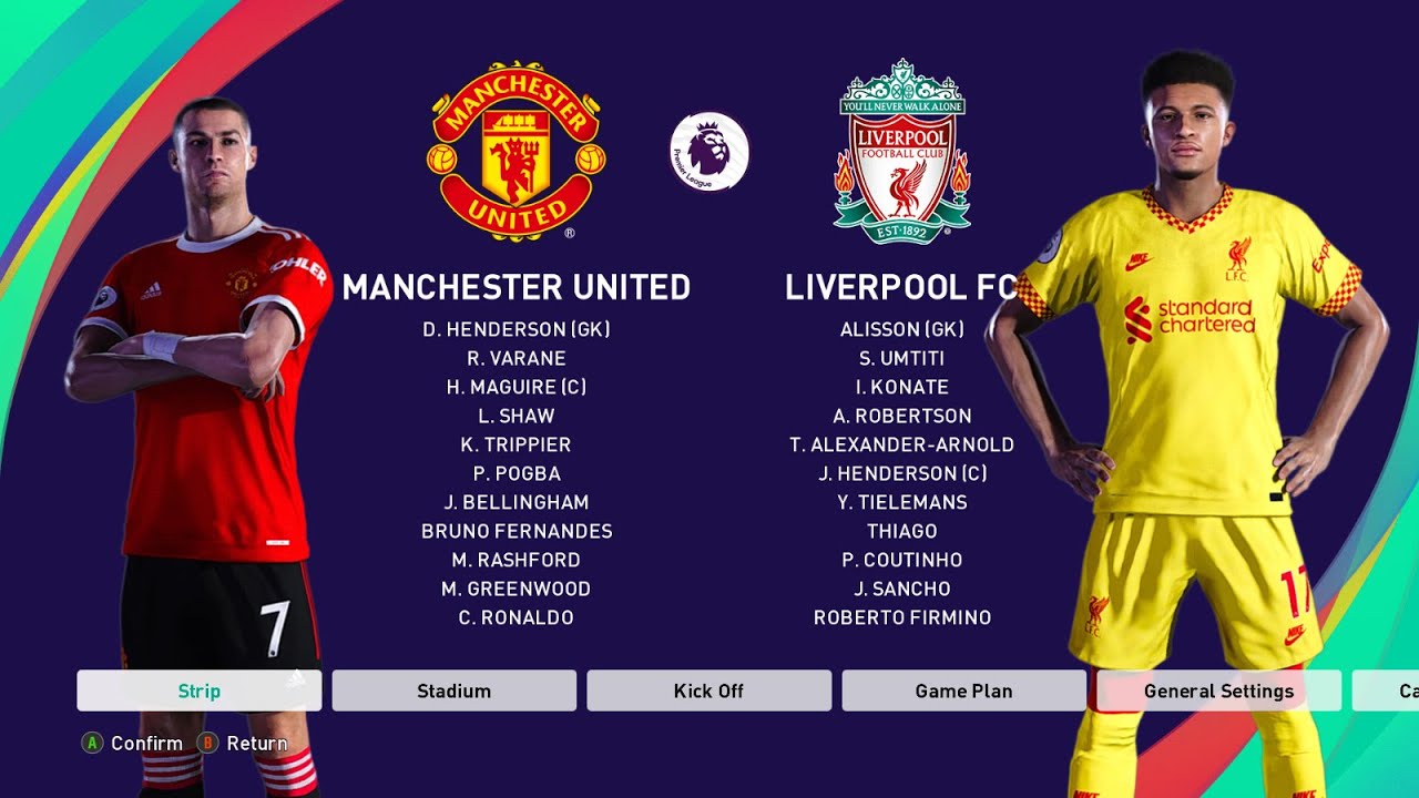 PES 2021 - Manchester United vs Liverpool - New Kits & Possible Lineup