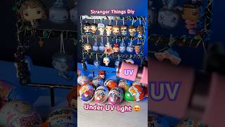 Kinder Joy Stranger Things Collection Under UV light is so magical!😍#funkopop #strangerthings