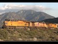 Cajon pass  san bernardinovictorville  schwerlastverkehr der union pacific und bnsf in california