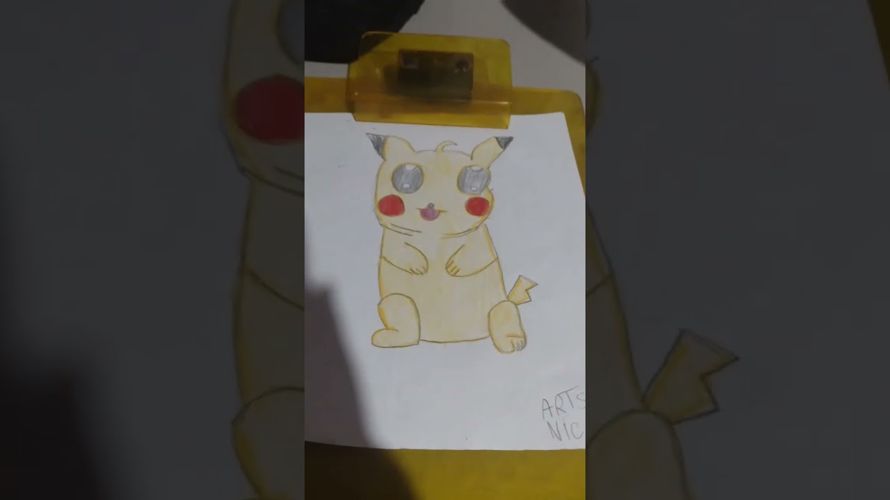 Desenhando Pikachu.                      ao som tô bem