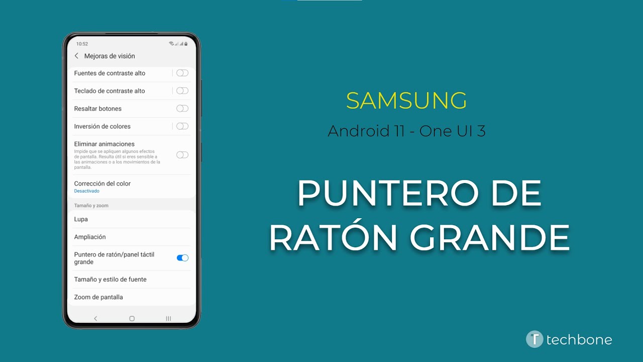 Puntero de ratón grande - Samsung [Android 11 - One UI 3] - YouTube