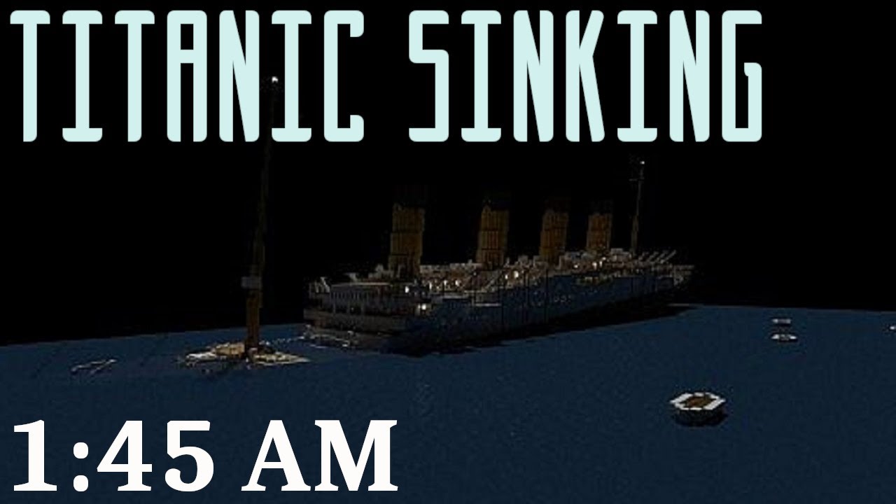 Minecraft RMS Titanic sinking at 1:45 AM