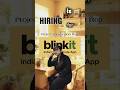 BLINKIT IS HIRING NOW. | #hiring #jobsearch #jobseekers #hyderabadjobs