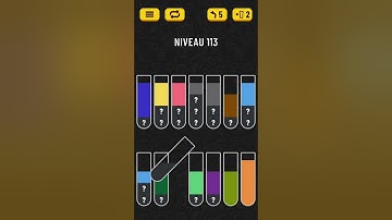 Water sort color puzzle game level 113 solution