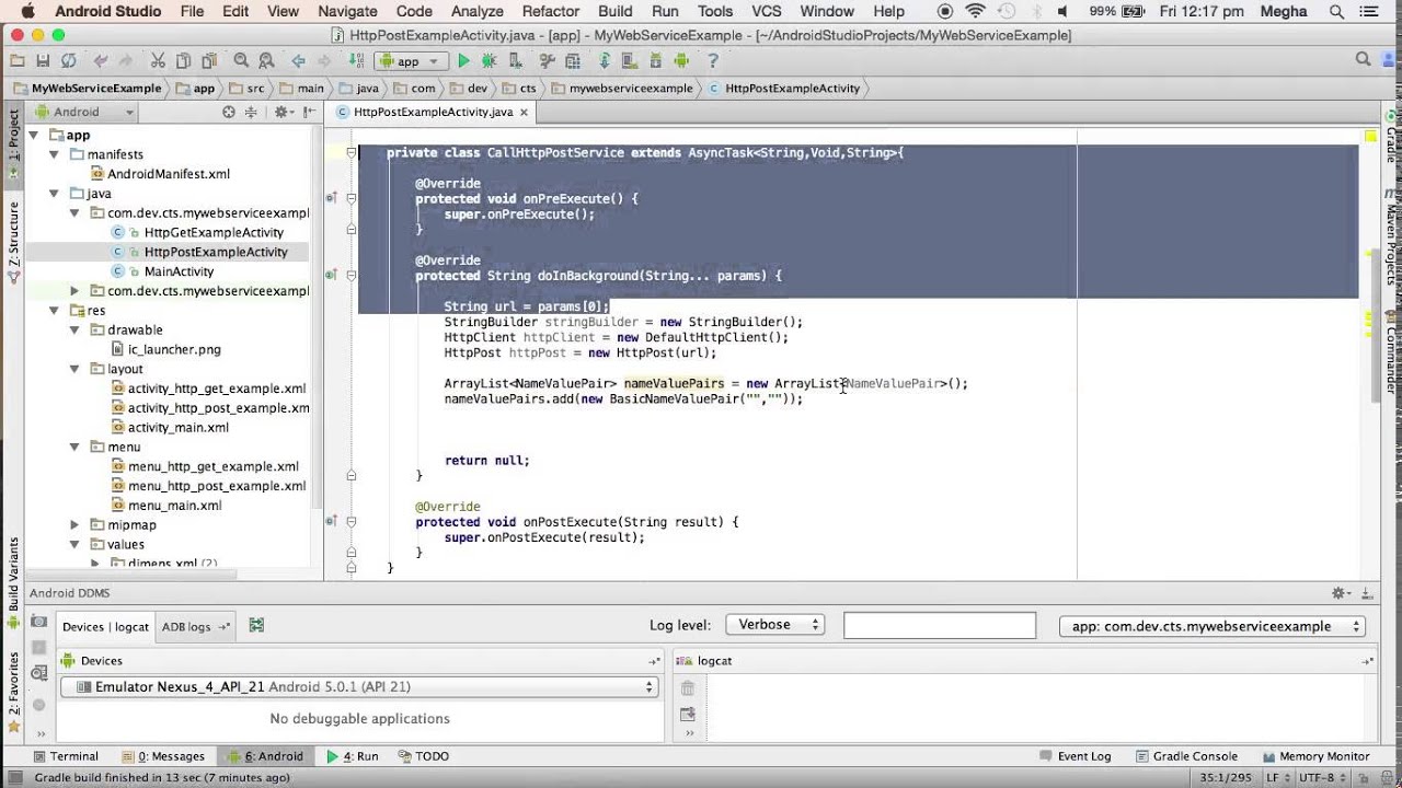 WebService HTTP POST AsyncTask JSON Parsing YouTube webservice-http-post-asynctask-json-parsing-youtube