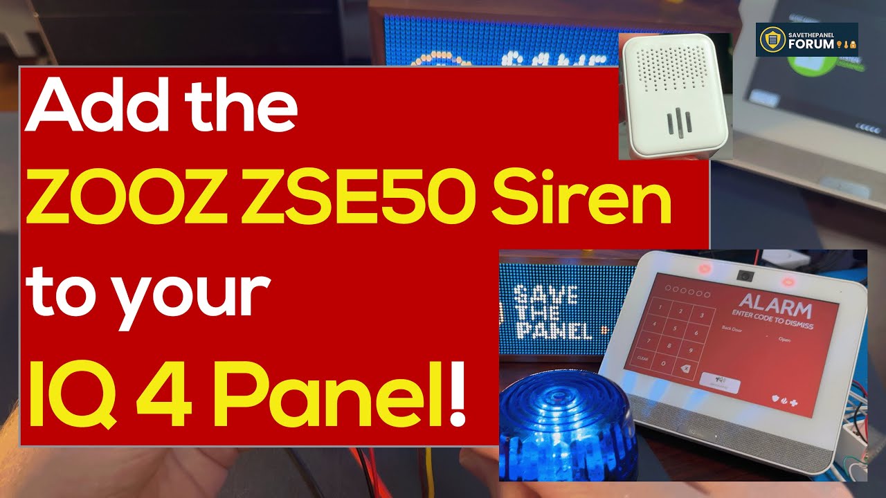 IQ4 Additional Siren: How I Made the Zooz ZSE50 Siren Work - YouTube