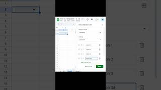 Google Sheets Tutorial For Beginners | How To Add Dropdown In Cell In Google Sheets | #Shorts 2026