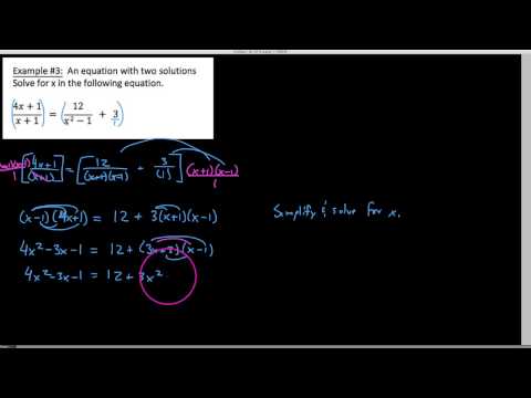HA2 9.6.2,  Solving rational equations, multiple solutions