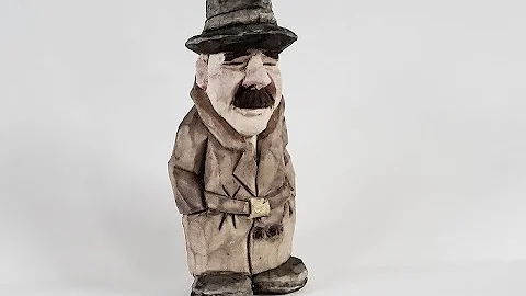 WHITTLING AN OLD TIME TRENCH COAT DETECTIVE