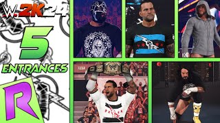 5 CM Punk Entrances (With THEMES) | WWE 2K24