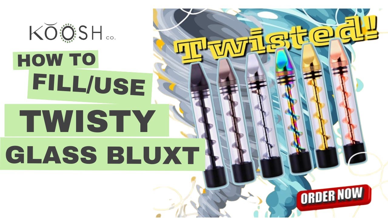 HOW TO FILL/USE A TWISTY GLASS PIPE & SMOKE