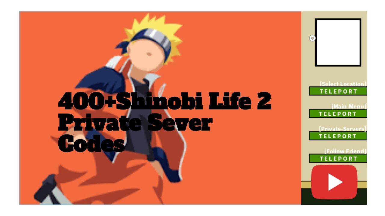 400+ Shinobi Life 2 | Private Server Codes For All Villages - YouTube