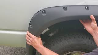 How to put Fender Flares on a 2003 Dodge Ram 2500.