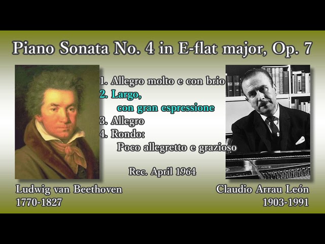 Beethoven: Piano Sonata No. 4, Arrau (1964) ベートーヴェン ピアノ
