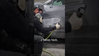 J Torres Tech || Limpiando el metal para saca golpes || Cleaning the metal for dent puller process