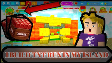 I BUILD TNT RUN IN MY SKYBLOCK ISLAND | BLOCKMAN GO