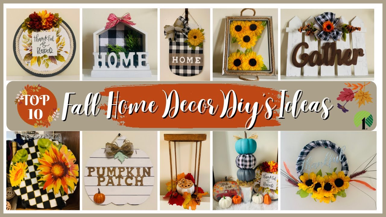 🍂TOP 10 FALL DOLLAR TREE HOME DECOR DIY IDEAS, A MUST TRY! 🍂 - YouTube