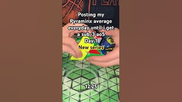 Posting my Pyraminx average everyday until i get a sub-3 ao5 - Day 1 #rubikscube #l4e