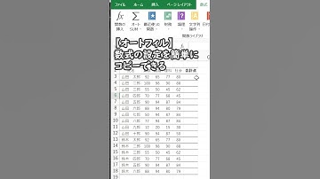 【Excel時短テクニック】数式をコピーする（オートフィル） #excel #エクセル