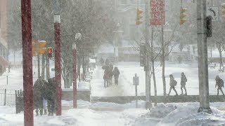 Snowing and blowing as winter weather hits Syracuse