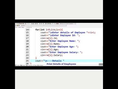 C++ Program to store and display the information of employees using ...