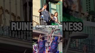 How one Madrid fan ruined Barcelona’s bus parade. 🤣💀☠️