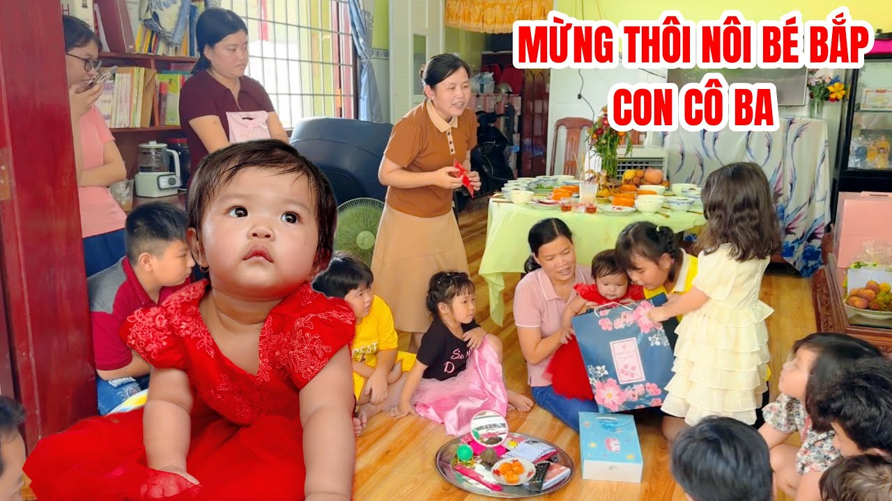 Gia đình Khương Dừa ăn mừng thôi nôi bé Bắp con cô Ba