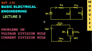 PROBLEMS BASED ON VOLTAGE DIVISION AND CURRENT DIVISION RULE || KTU || EST 130