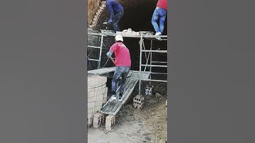 Smart Worker Technique Easily Installs Bricks Using Simple Carpentry Tools #shorts