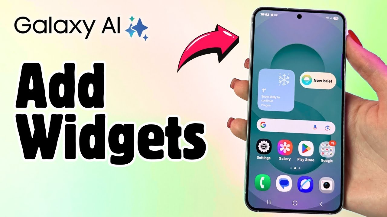 Samsung Galaxy S25 Guide - How to Add Widgets to Your Home Screen - YouTube