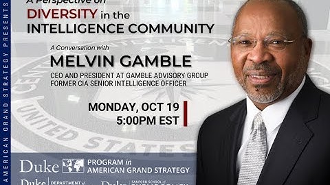 A perspective on diversity in the intelligence community with Melvin Gamble
