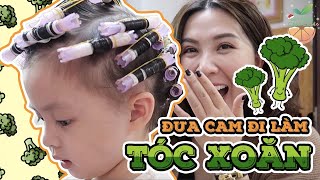 Một ngày vắng bố ! Mẹ đưa CamCam đi làm tóc xoăn ! | Gia Đình Cam Cam Vlog 156