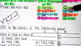 How to complete fill in the blank proofs