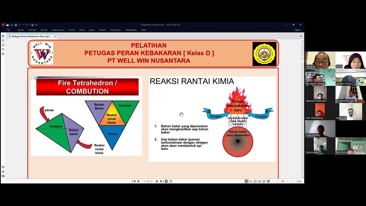 Pelatihan Petugas Damkar kelas D Day 1